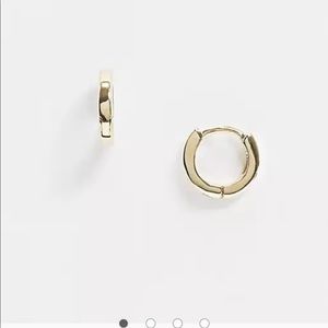 ASOS gold plated huggie hinged hoop earrings